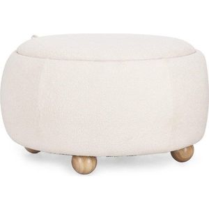 Krémový taburet z textilie bouclé Irisha – Bizzotto obraz
