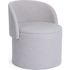 Světle šedý taburet z textilie bouclé Anthea – Yes Everyday obraz