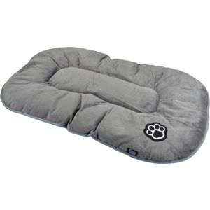 Šedý semišový pelíšek pro psa 107x62 cm Flakes – Love Story obraz