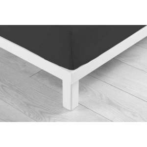 Černé napínací bavlněné prostěradlo 160x200 cm Lina – douceur d'intérieur obraz