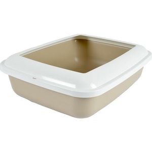 Béžový kočičí záchod 42x51 cm – Love Story obraz