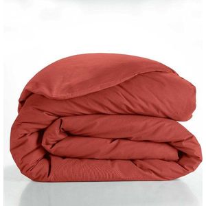 Bavlněný povlak na peřinu na dvoulůžko/prodloužený v cihlové barvě 240x220 cm Lina – douceur d'intérieur obraz