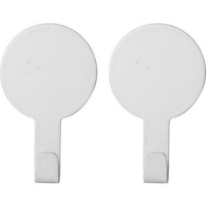 Matně bílé kovové háčky v sadě 2 ks bez vrtání Fixeo – douceur d'intérieur obraz