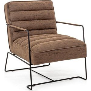 Hnědé křeslo z imitace kůže Brianna – Bizzotto obraz