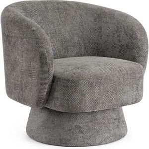 Tmavě šedé otočné žinylkové křeslo Julienne – Bizzotto obraz
