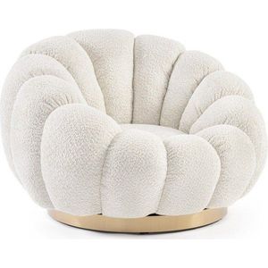 Krémové otočné křeslo z textilie bouclé Florel – Bizzotto obraz