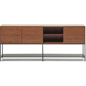 Nízká komoda v dekoru ořechu v přírodní barvě 195x80 cm Vedrana – Kave Home obraz