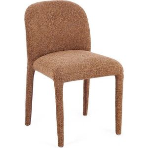 Jídelní židle z materiálu bouclé v terakotové barvě Antara – Bizzotto obraz