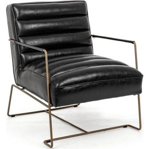 Černé křeslo z imitace kůže Brianna – Bizzotto obraz