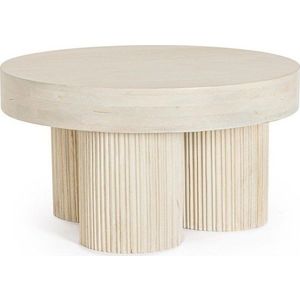 Béžový kulatý konferenční stolek z mangového dřeva ø 75 cm Dacca – Bizzotto obraz