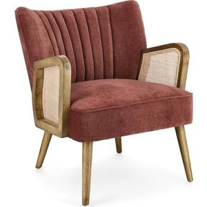 Sametové křeslo v cihlové barvě Virna – Bizzotto obraz