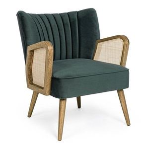 Zelené sametové křeslo Virna – Bizzotto obraz