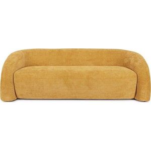 Žinylková pohovka v hořčicové barvě 200 cm Clemence – Bizzotto obraz