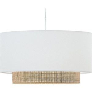 Bílé/v přírodní barvě látkové stínidlo ø 60 cm Erna – Kave Home obraz