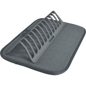 Šedá plastová odkapávací podložka na nádobí 36x28 cm – Homéa obraz