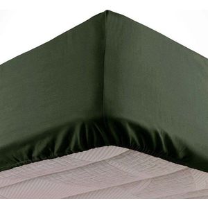 Khaki napínací prostěradlo z mikrovlákna 90x190 cm Oscar – douceur d'intérieur obraz