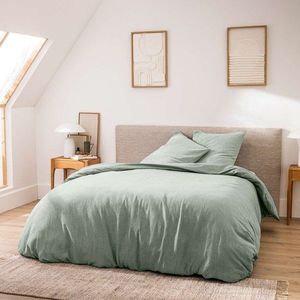 Zelené 3dílné bavlněné povlečení na dvoulůžko/prodloužené 240x220 cm Meline – douceur d'intérieur obraz