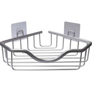 Hliníková koupelnová polička bez vrtání/rohová v leskle stříbrné barvě Filaire Aluminium – douceur d'intérieur obraz