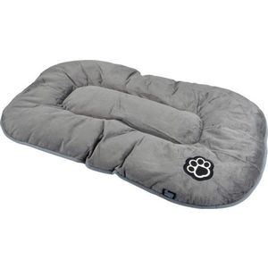 Šedý semišový pelíšek pro psa 61x38 cm Flakes – Love Story obraz