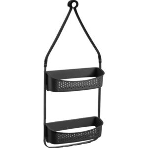 Matně černá závěsná plastová koupelnová polička Vesper – douceur d'intérieur obraz