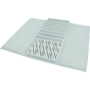 Světle modrá plastová odkapávací podložka na nádobí 50x38 cm – Homéa obraz