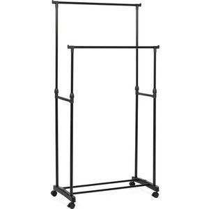 Černý kovový pojízdný stojan na oblečení 80x160x42 cm Roald – Yes Everyday obraz