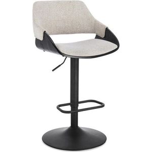 Černá/béžová čalouněná barová židle s nastavitelnou výškou (výška sedáku 83 cm) Roxanne – Bizzotto obraz