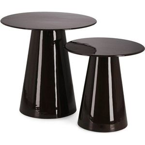 Kovové kulaté odkládací stolky v sadě 2 ks ø 50 cm Salema – Bizzotto obraz
