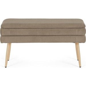 Taupe polstrovaná lavice Olga – Bizzotto obraz