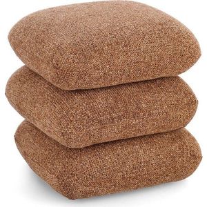 Taburet z textilie bouclé v terakotové barvě Antara – Bizzotto obraz