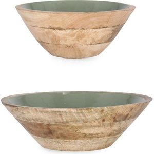 Zelené dřevěné mísy v sadě 2 ks ø 30, 5 cm Thara – Yes Everyday obraz