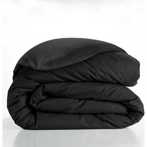 Černý bavlněný povlak na peřinu na dvoulůžko/prodloužený 240x220 cm Lina – douceur d'intérieur obraz