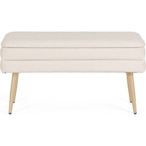 Bílá polstrovaná lavice Olga – Bizzotto obraz