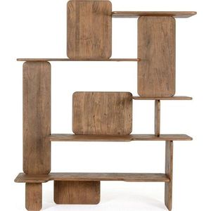 Knihovna z masivu akácie v přírodní barvě 180x220x50 cm Nayana – Bizzotto obraz