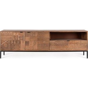 TV stolek z mangového dřeva v přírodní barvě 180x55x42 cm Kindia – Bizzotto obraz