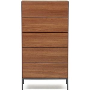 Vysoká komoda v dekoru ořechu v přírodní barvě 60x114 cm Vedrana – Kave Home obraz