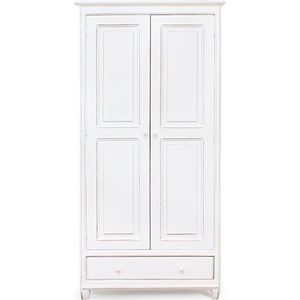 Bílá šatní skříň z mangového dřeva 90x190x55 cm Colette – Bizzotto obraz