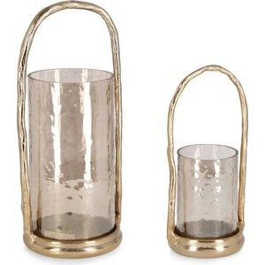 Kovové svícny v sadě na čajovou svíčku 2 ks Sagar – Bizzotto obraz