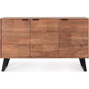 Komoda z masivu akácie v přírodní barvě 130x80x40 cm Isar – Bizzotto obraz