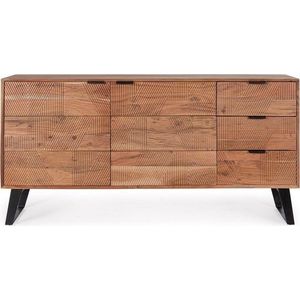 Komoda z masivu akácie v přírodní barvě 160x80x40 cm Isar – Bizzotto obraz