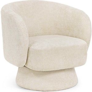 Krémové otočné žinylkové křeslo Julienne – Bizzotto obraz