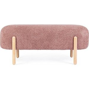 Polstrovaná lavice z textilie bouclé v terakotové barvě Dayla – Bizzotto obraz