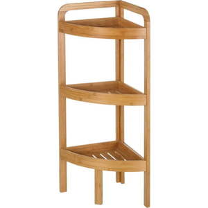 Třípatrový bambusový rohový stojan Casa Selección Bamboo obraz