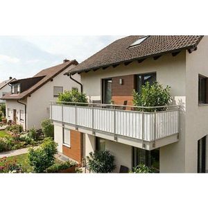 Bílá plastová balkonová zástěna 500x90 cm - Garden Pleasure obraz