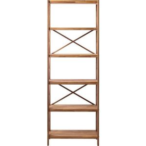 Regál z dubového dřeva v přírodní barvě 70x198 cm X-Shelf – Unique Furniture obraz
