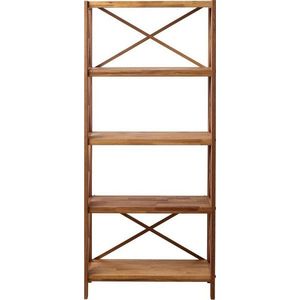 Regál z dubového dřeva v přírodní barvě 70x161 cm X-Shelf – Unique Furniture obraz