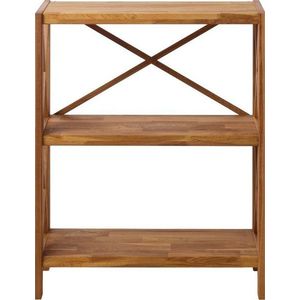 Regál z dubového dřeva v přírodní barvě 70x87 cm X-Shelf – Unique Furniture obraz