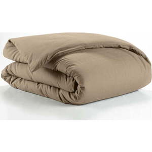 Světle hnědý bavlněný povlak na peřinu na jednolůžko 140x200 cm Lina – douceur d'intérieur obraz