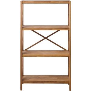 Regál z dubového dřeva v přírodní barvě 70x124 cm X-Shelf – Unique Furniture obraz