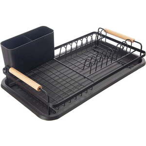 Černý kovový odkapávač 43x23, 5 cm Radka – Orion obraz